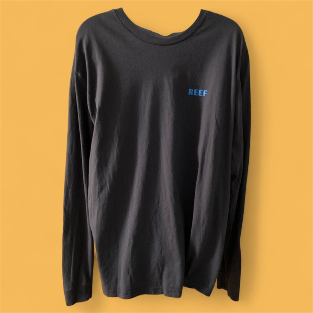 Reef Wellie 24 Long Sleeve Tee Charcoal with Teal
Screen Print Logos NWOT